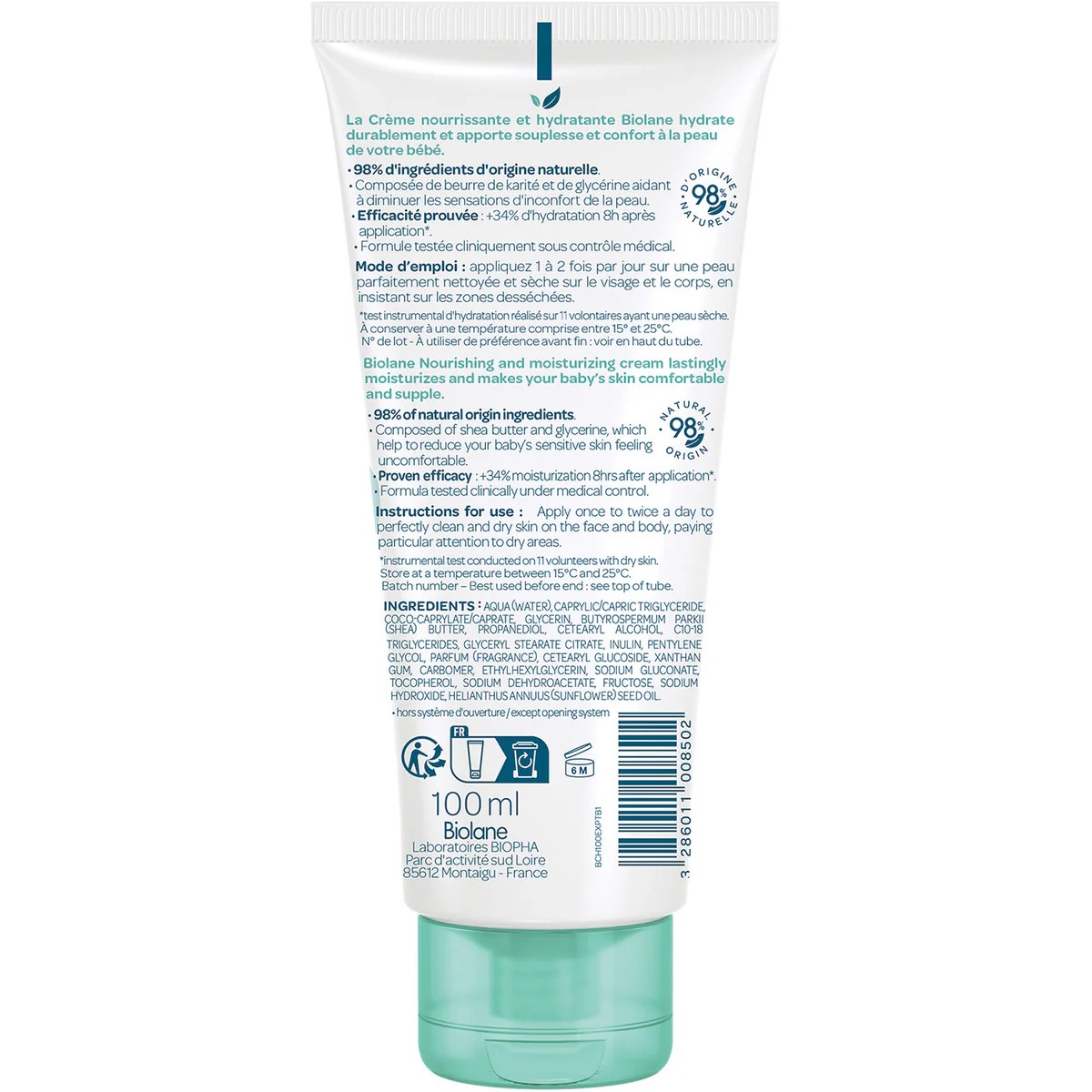 creme-nourrissante-hydratante-biolane-100ml (1) Crème nourrissante & hydratante Biolane 100 ml