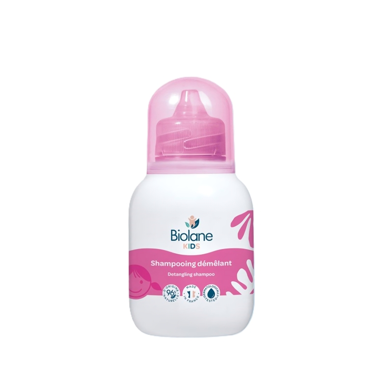 Shampooing démêlant Biolane 250 ml – flacon rose