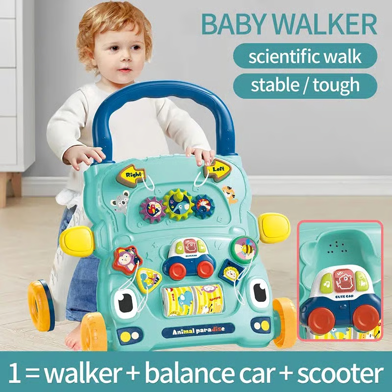 Trotteur pour bébé avec jeux éducatifs et assise réglable
