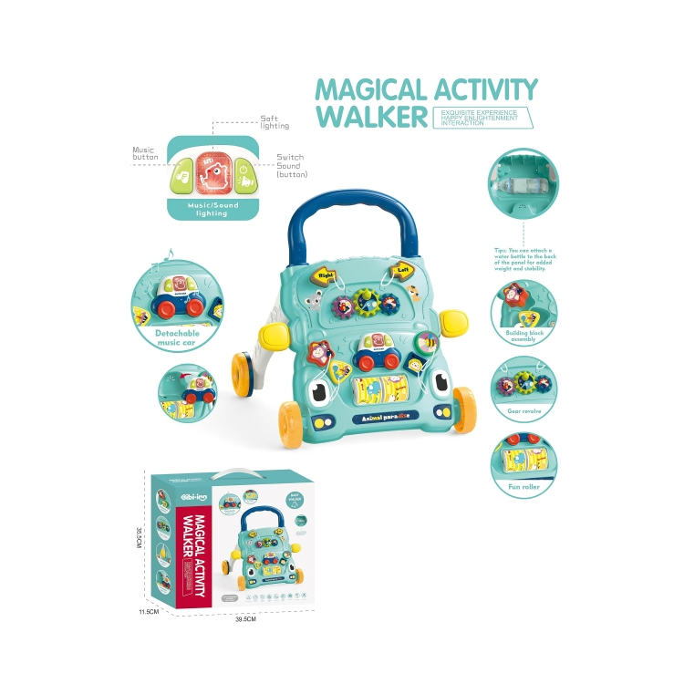 Trotteur pour bébé avec jeux éducatifs et assise réglable
